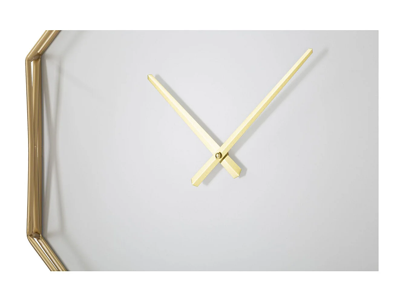 Reloj de pared octagonal de metal dorado Octagonal