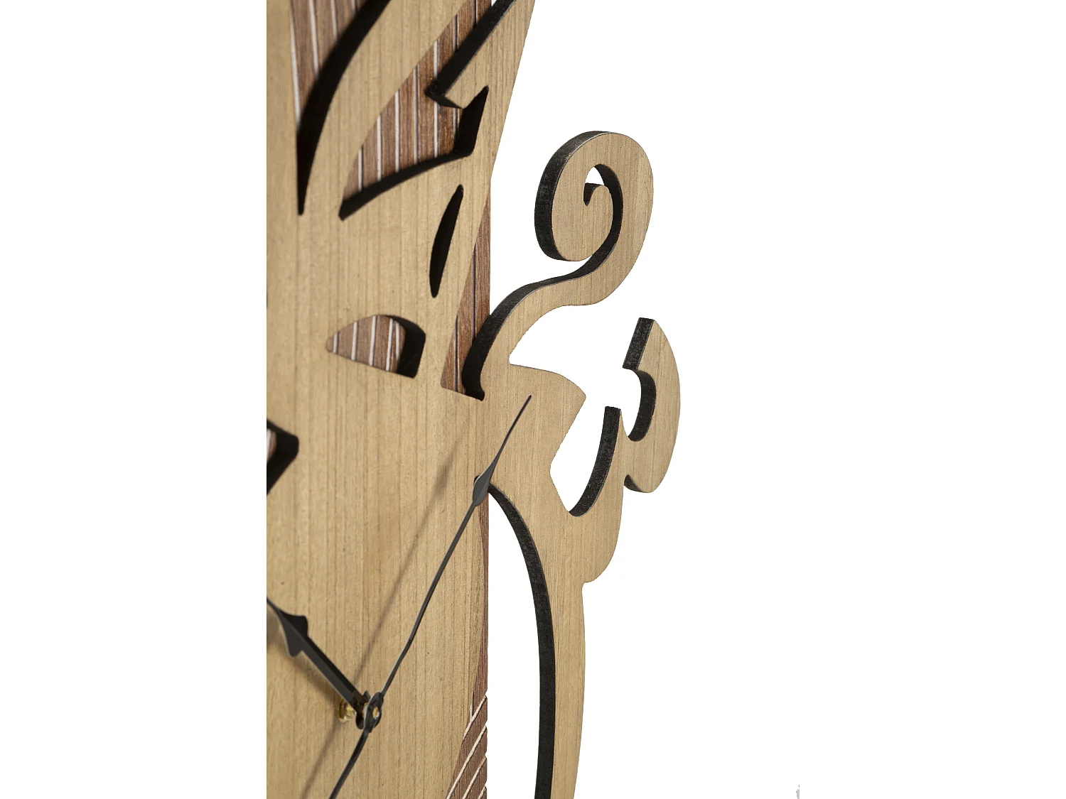 Orologio da parete in legno marrone cm 70x4,4x93