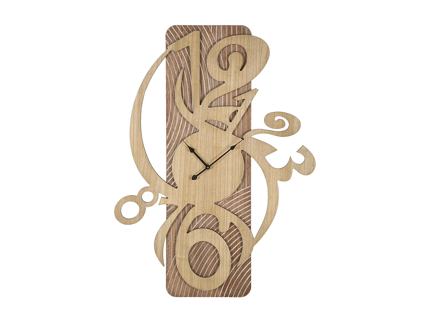 Horloge Murale Déco "Wolly" 93cm Naturel
