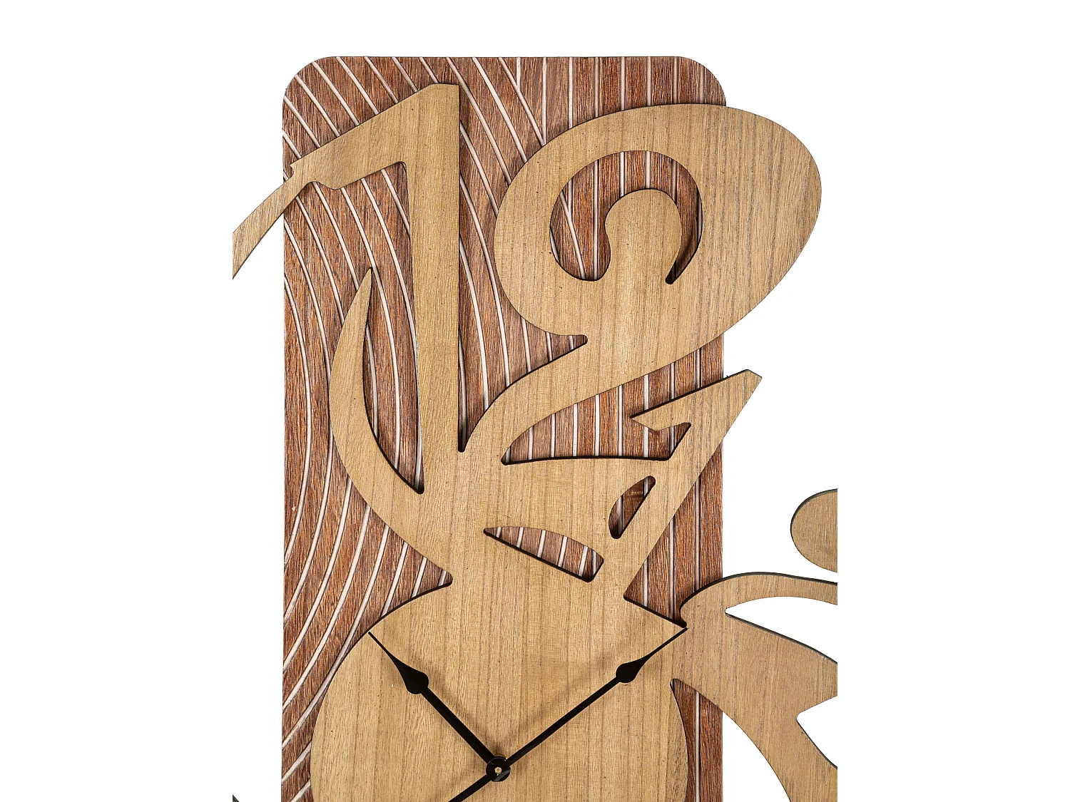Horloge Murale Déco "Wolly" 93cm Naturel