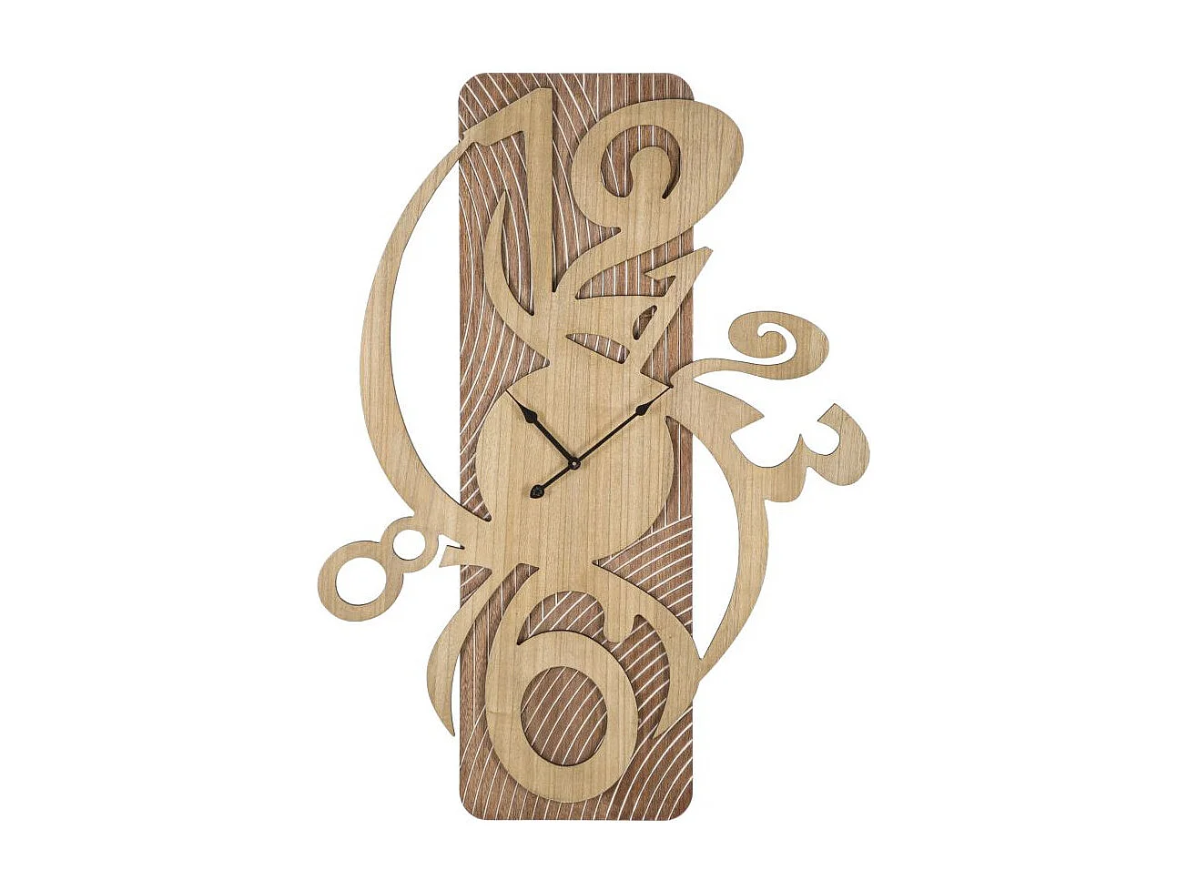 Horloge Murale Déco "Wolly" 93cm Naturel