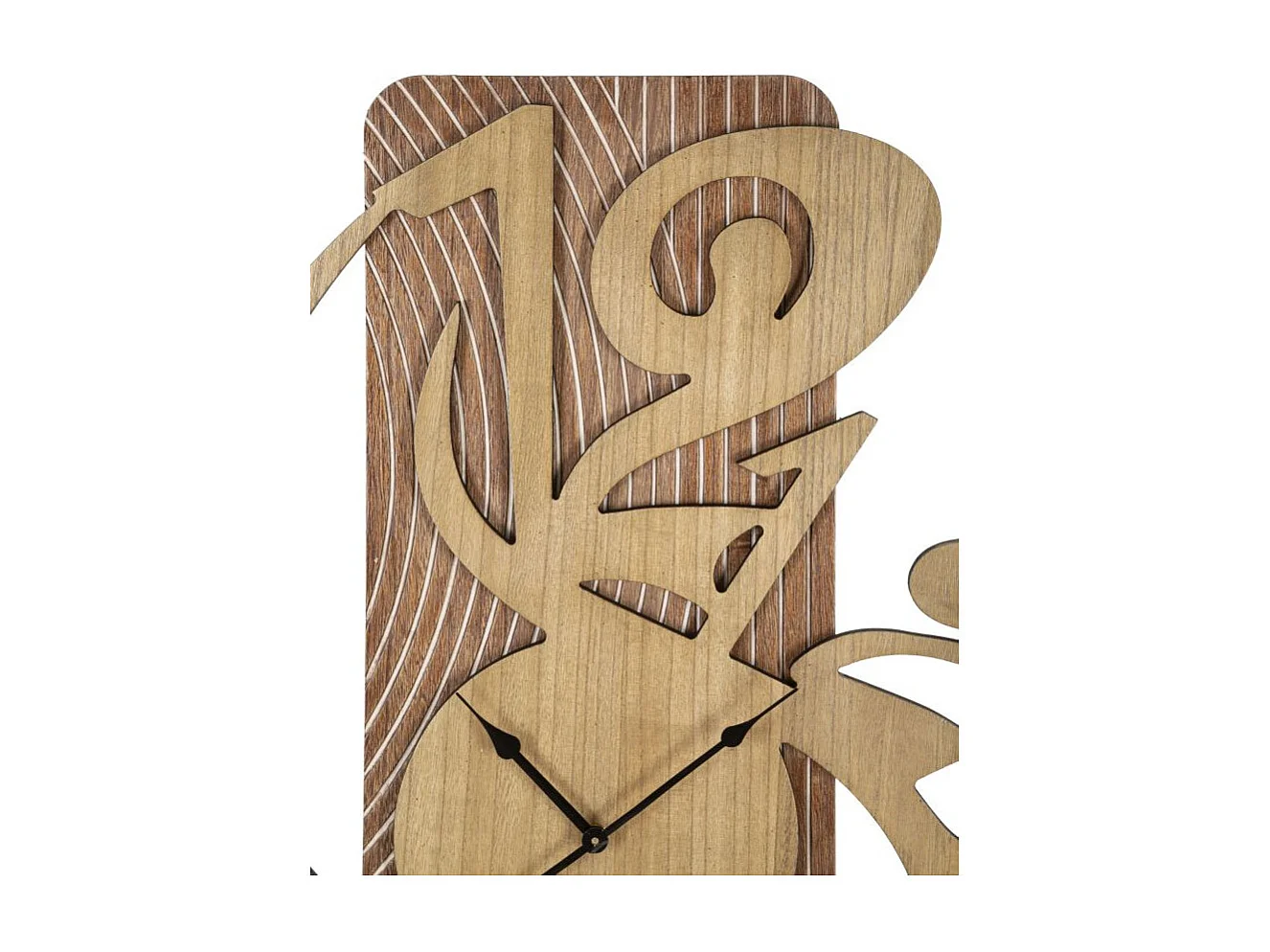 Horloge Murale Déco "Wolly" 93cm Naturel