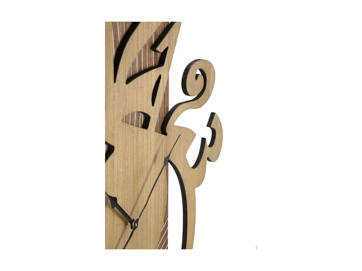 Horloge Murale Déco "Wolly" 93cm Naturel