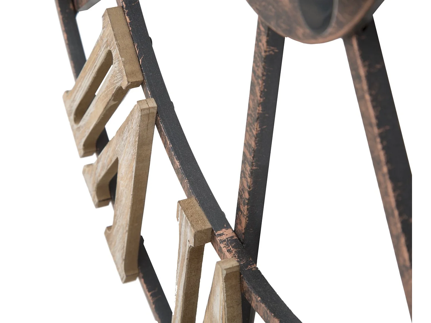 Horloge Murale en Métal "Plus" 71cm Marron