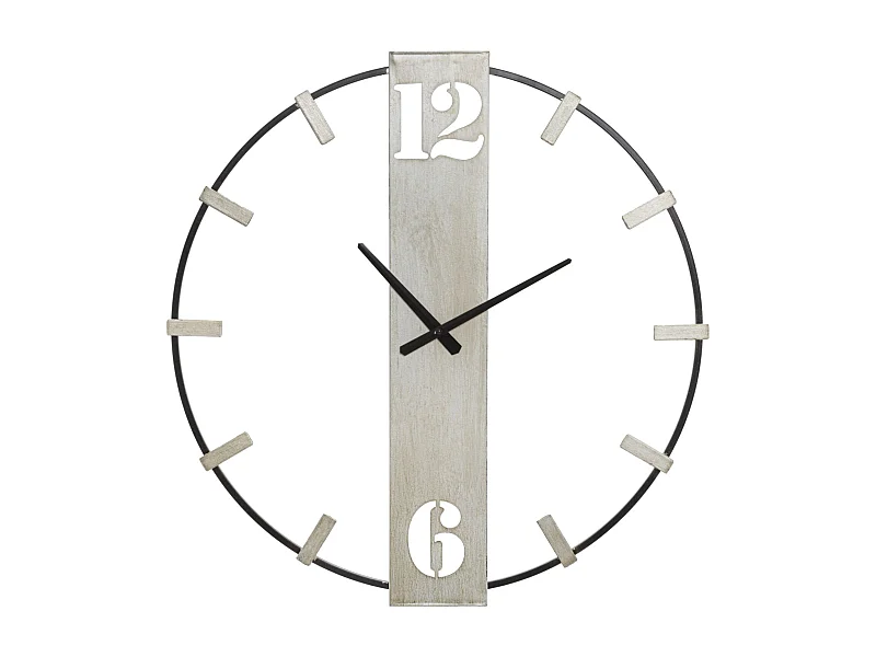 Horloge Murale en Métal "Silvery" 61cm Argent