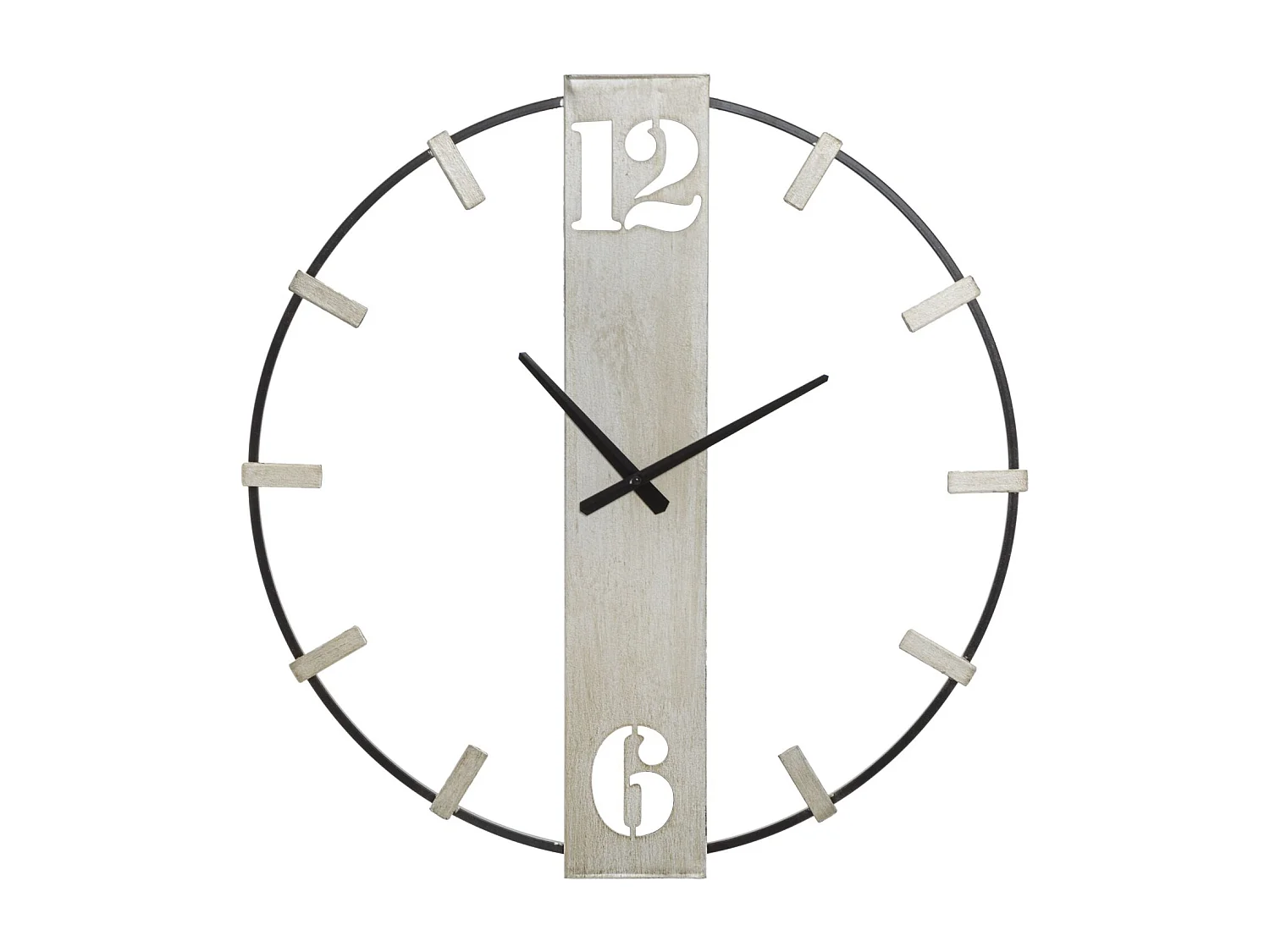Horloge Murale en Métal "Silvery" 61cm Argent