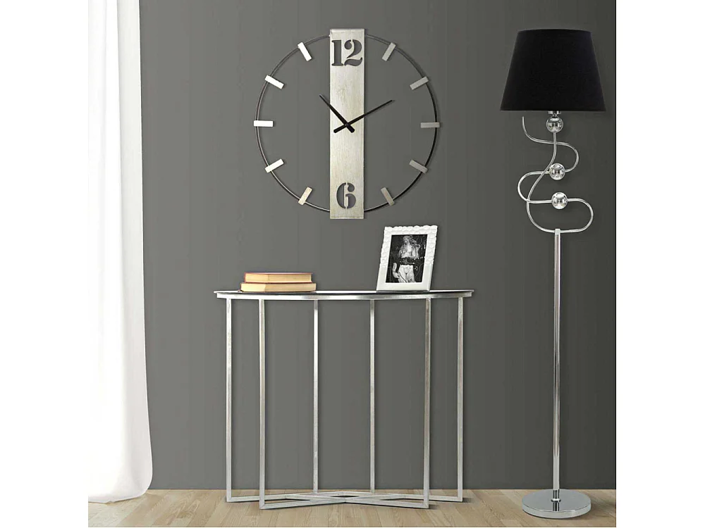 Horloge Murale en Métal "Silvery" 61cm Argent