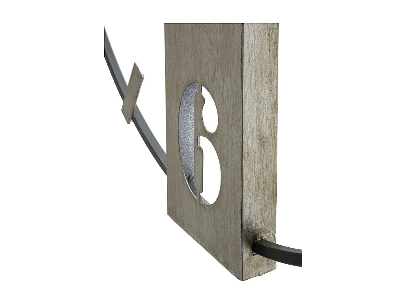 Zilveren metalen wandklok 61x4,5x63 cm