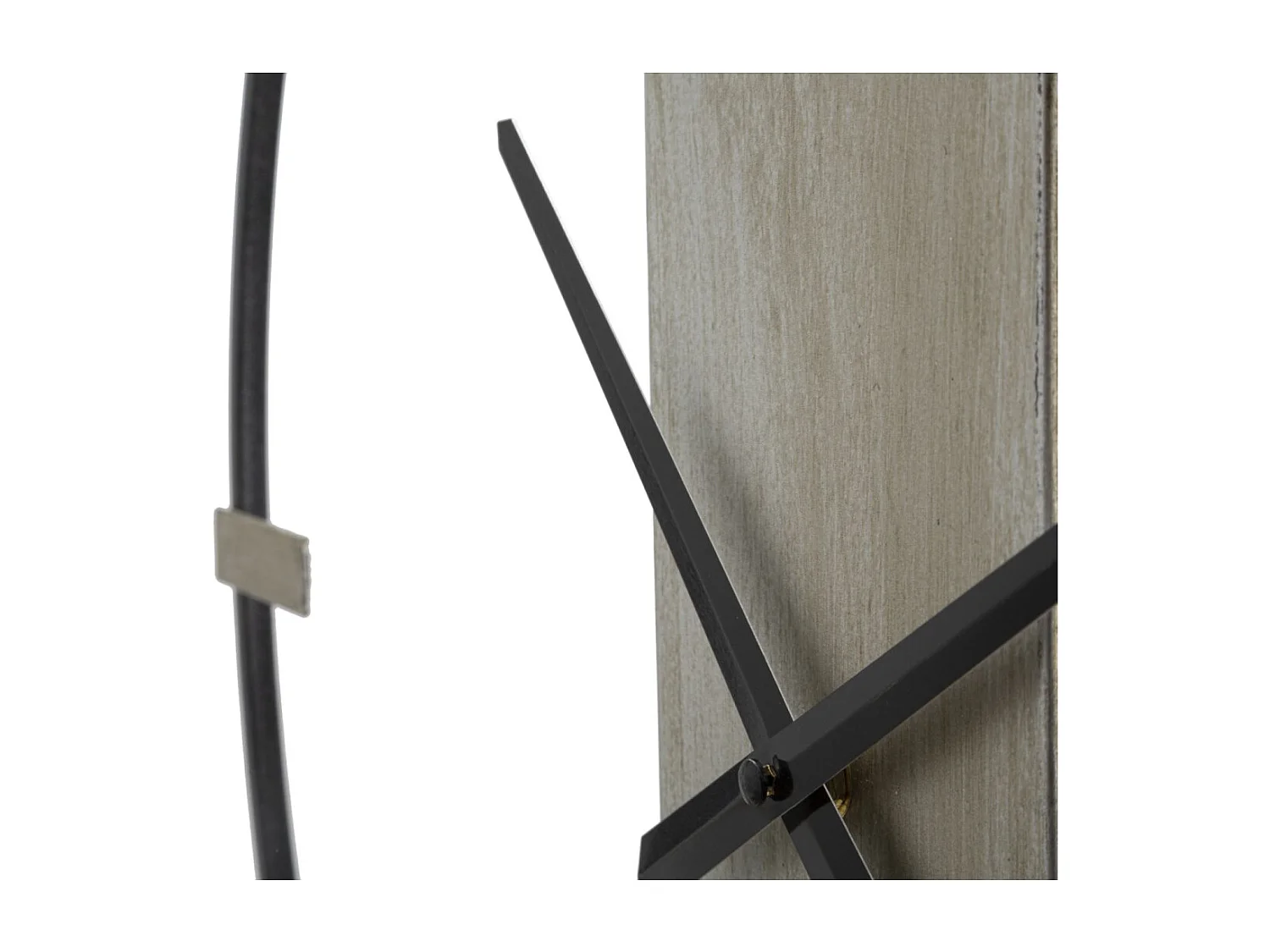 Zilveren metalen wandklok 61x4,5x63 cm