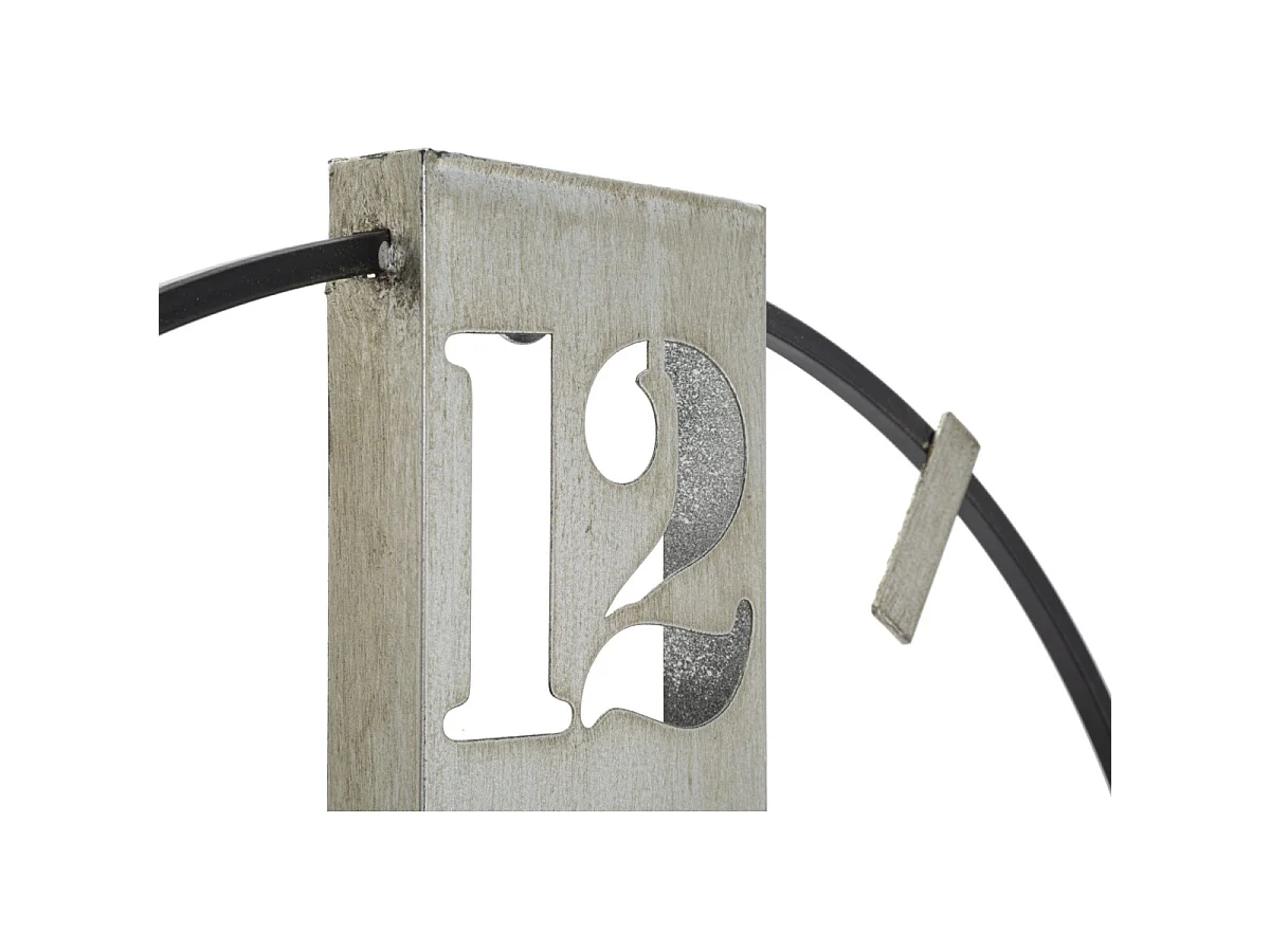 Horloge Murale en Métal "Silvery" 61cm Argent