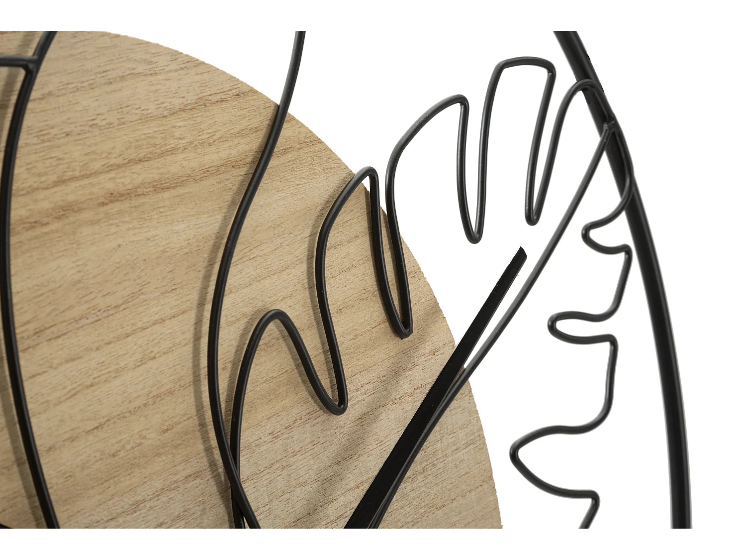 Orologio rotondo da parete in metallo e legno marrone Ø cm 60x2