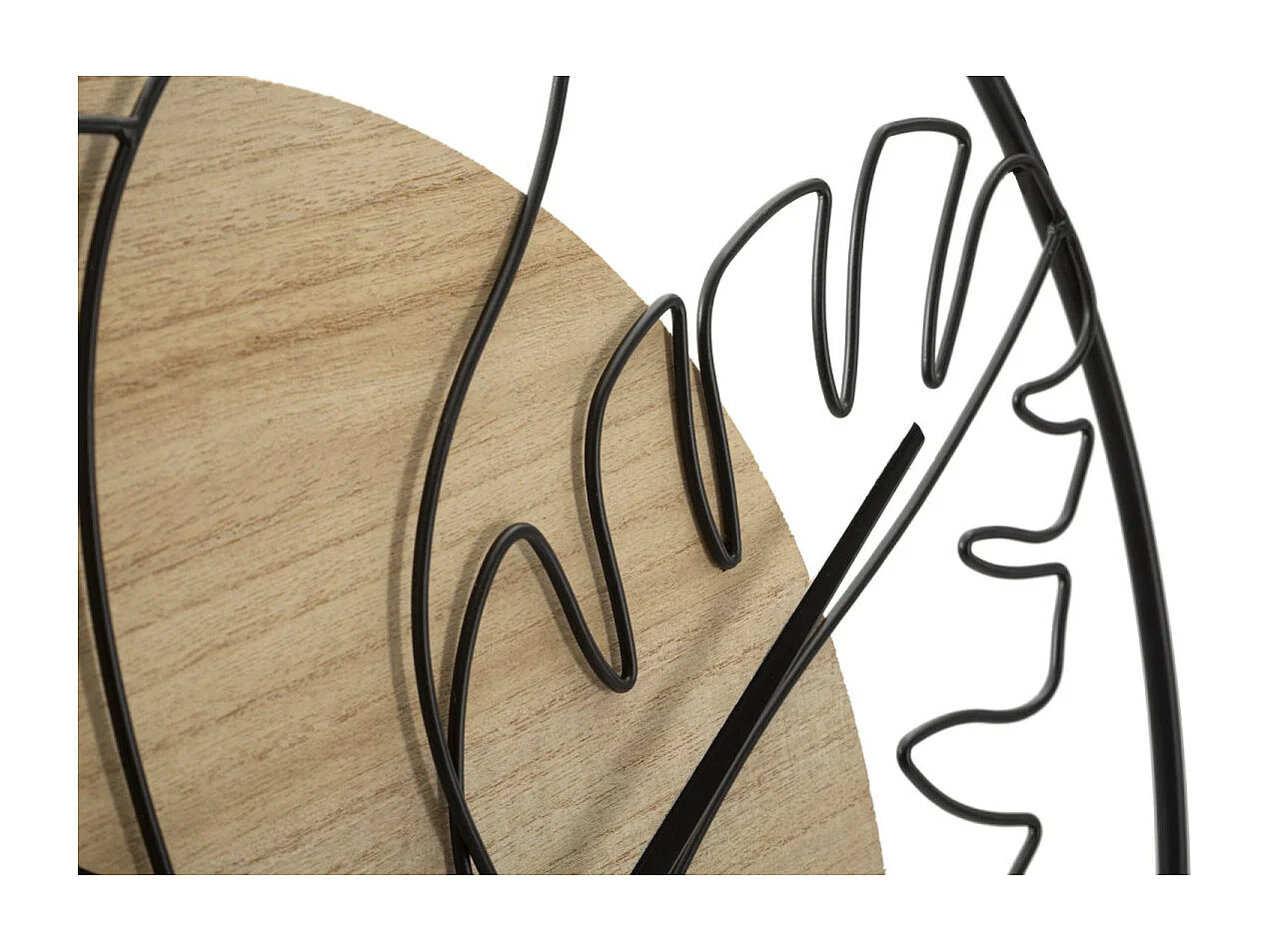 Horloge Murale en Métal "Elegants" 60cm Naturel & Noir