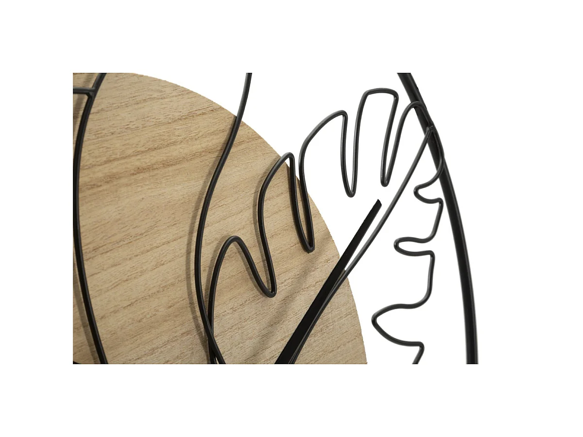 Zegar ścienny - czarny, brązowy, żelazo, styl nowoczesny, wys. 60 cm - Clock Elegant - B