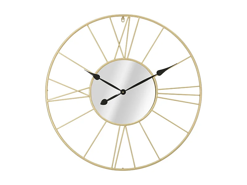 Horloge Murale Avec Miroir "Glam Stick" 80cm Or