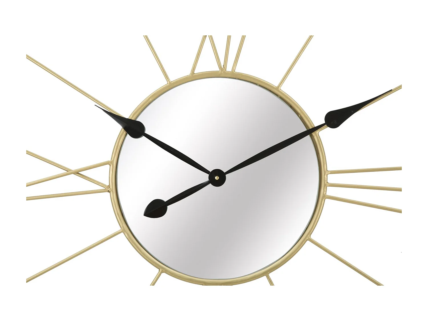 Horloge Murale Avec Miroir "Glam Stick" 80cm Or