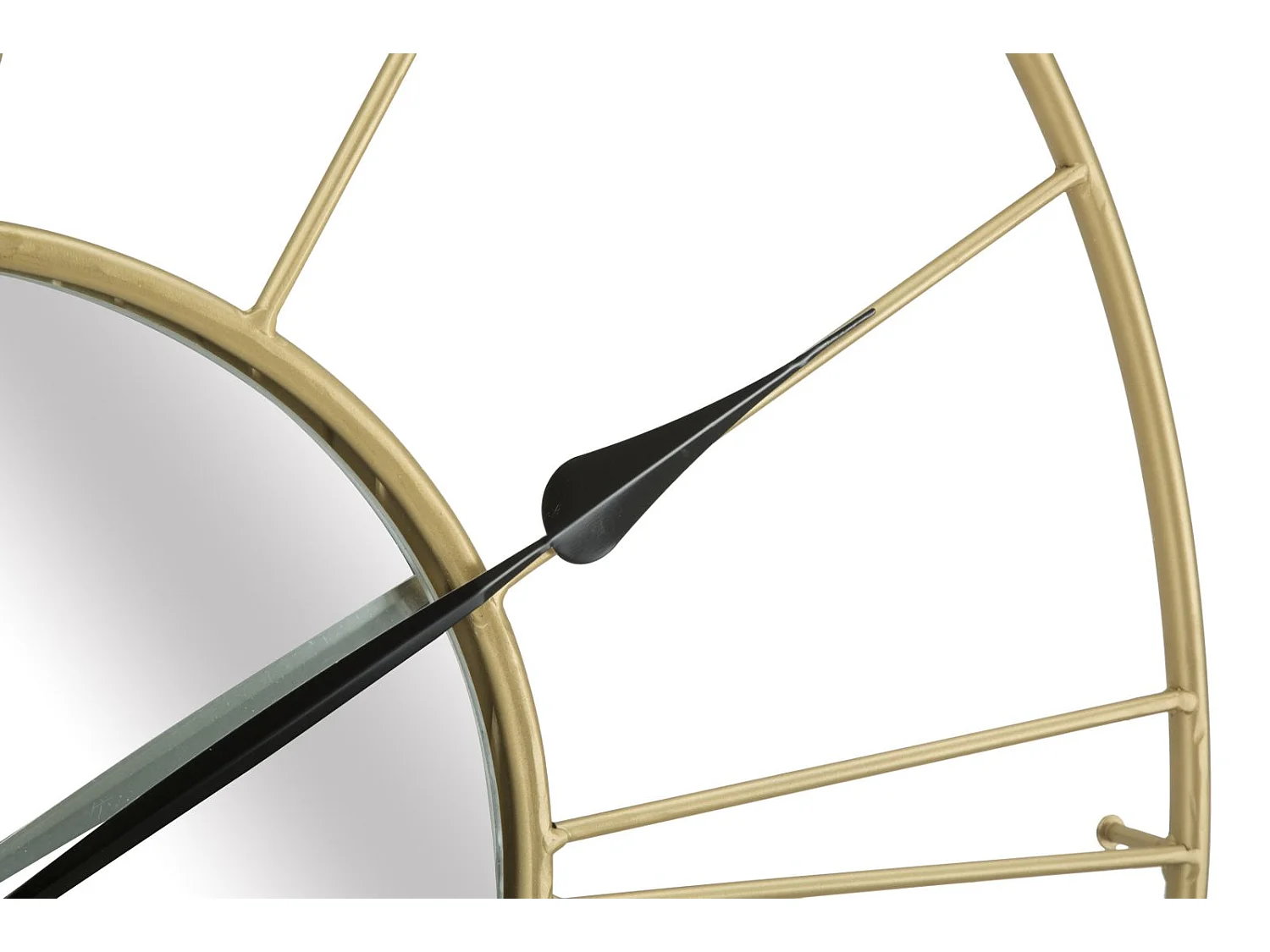 Horloge Murale Avec Miroir "Glam Stick" 80cm Or