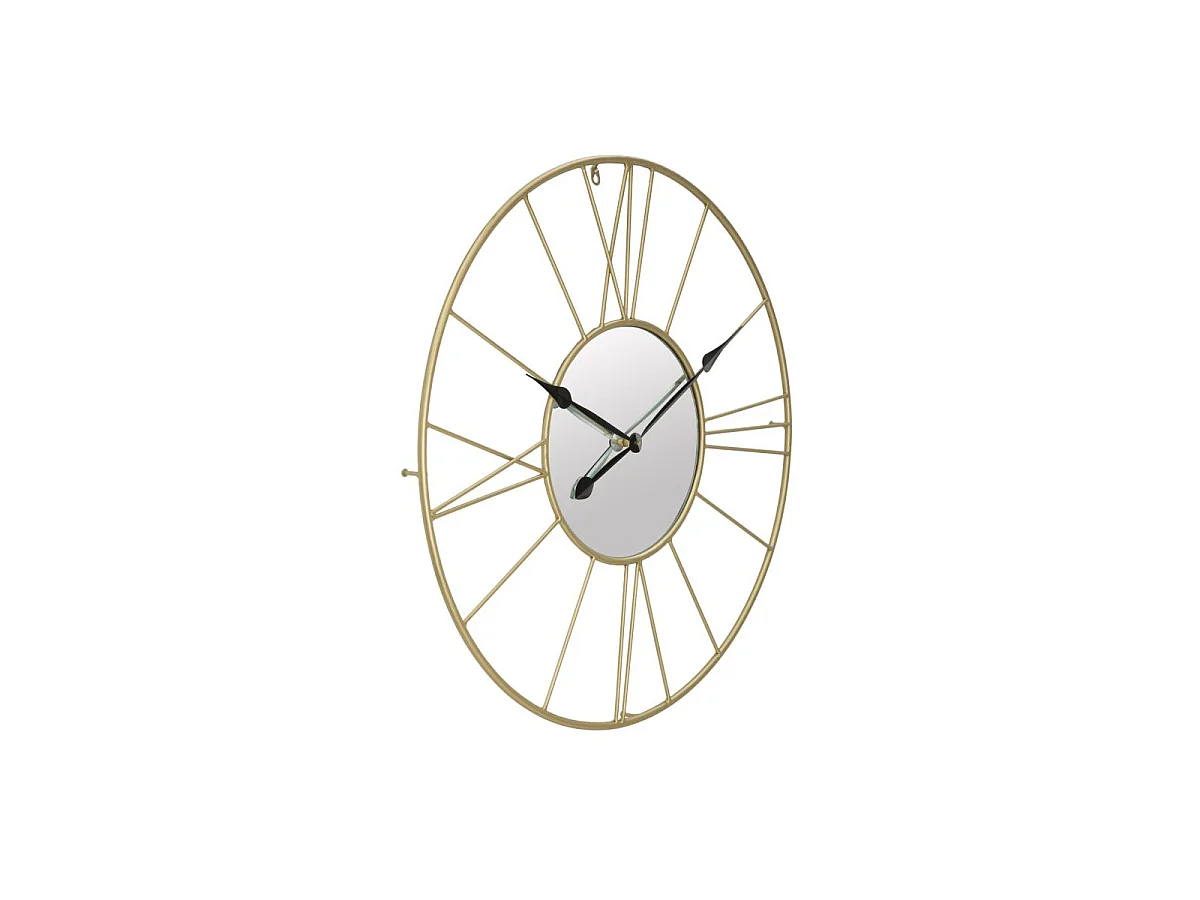 Horloge Murale Avec Miroir "Glam Stick" 80cm Or