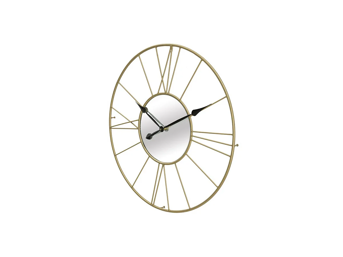 Horloge Murale Avec Miroir "Glam Stick" 80cm Or