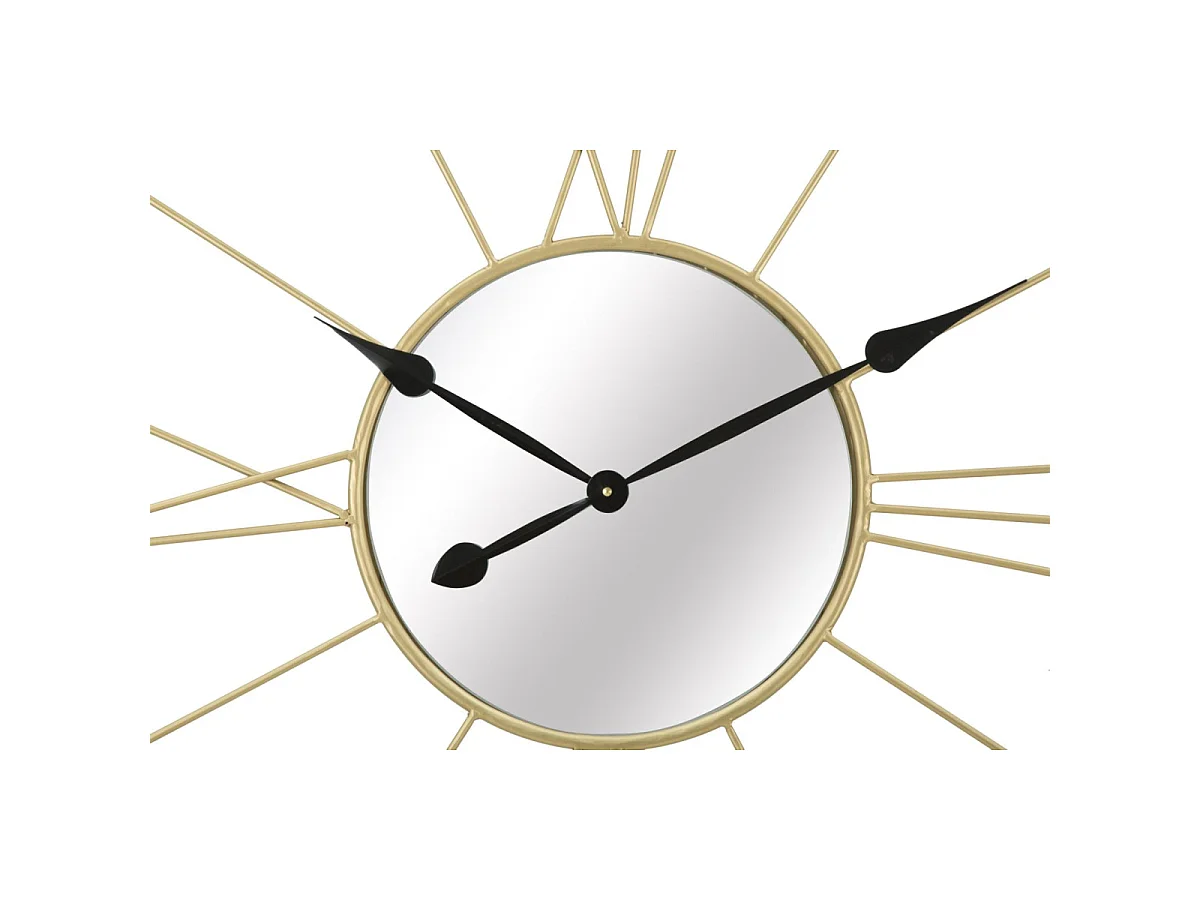 Horloge Murale Avec Miroir "Glam Stick" 80cm Or