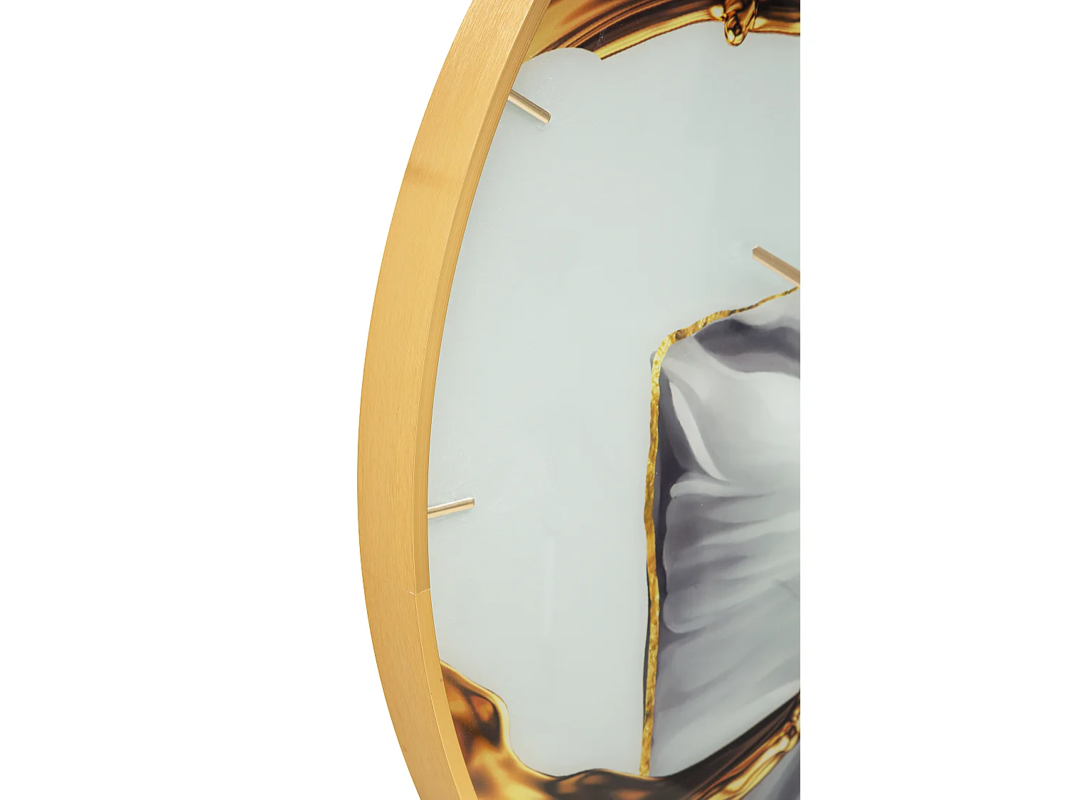 Horloge Murale en Verre "Rose" 80cm Multicolore