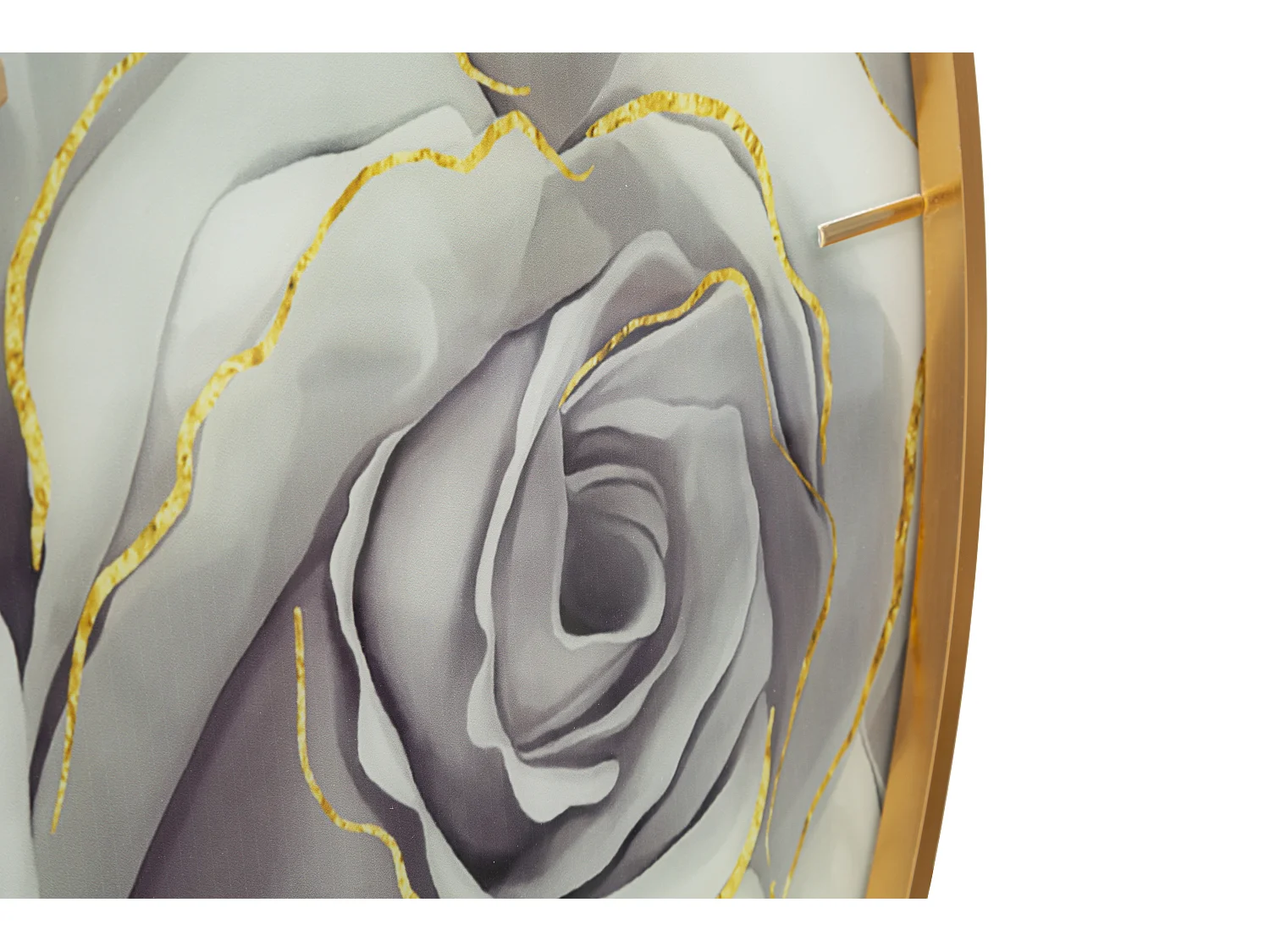 Horloge Murale en Verre "Rose" 80cm Multicolore