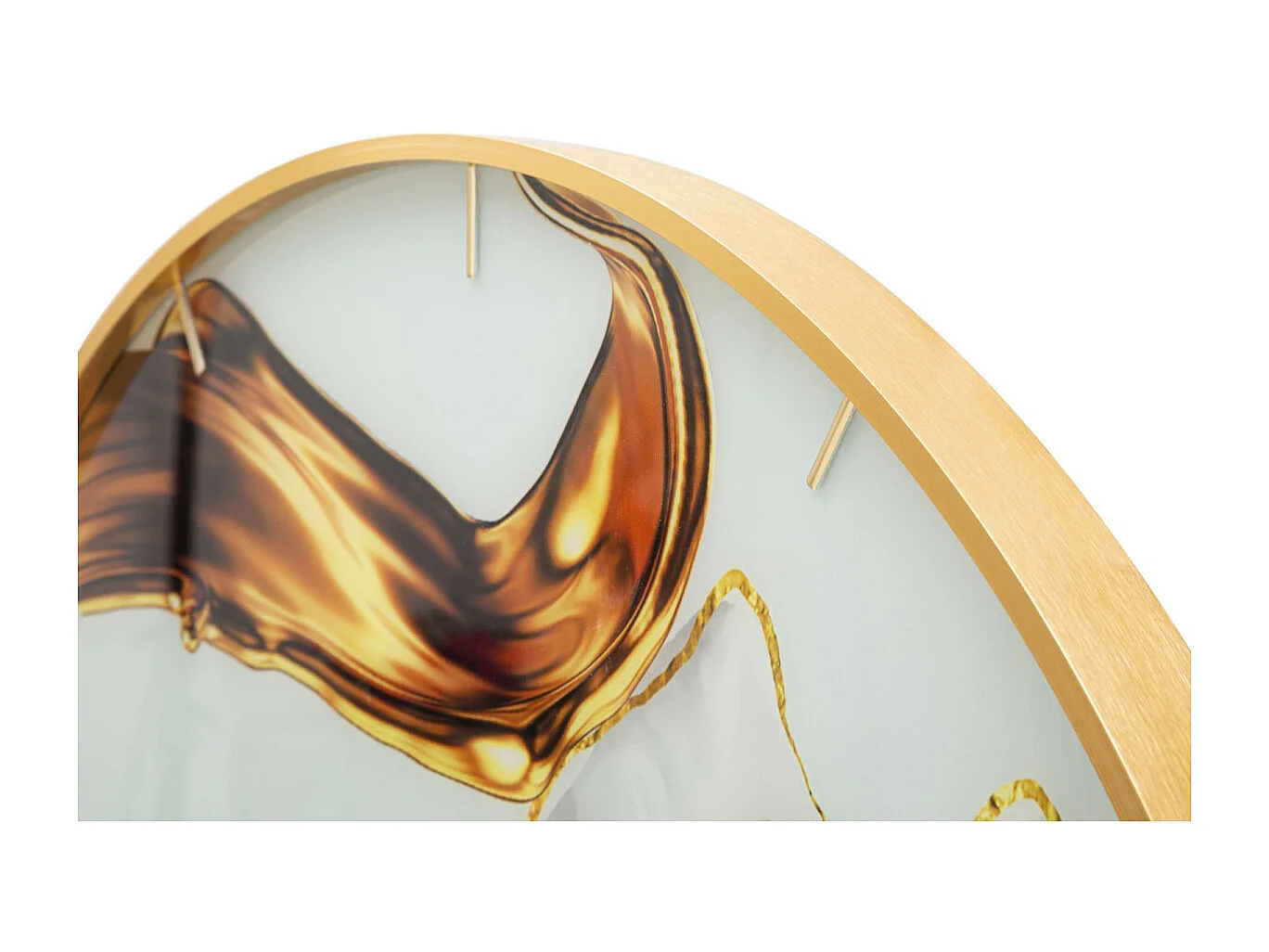 Horloge Murale en Verre "Rose" 80cm Multicolore