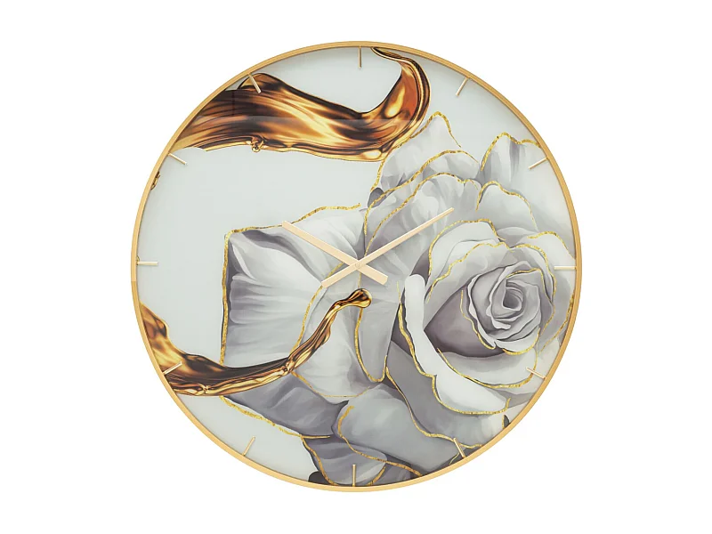 Orologio rotondo da parete in fibre di legno multicolore Ø cm 80x5