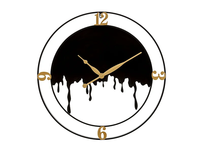 Horloge Murale en Métal "Splash" 66cm Noir