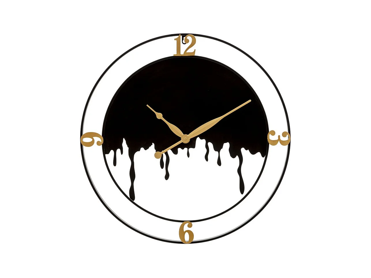 Horloge Murale Rond Splash - Design Simple et Attrayant - Ø 66x4 cm