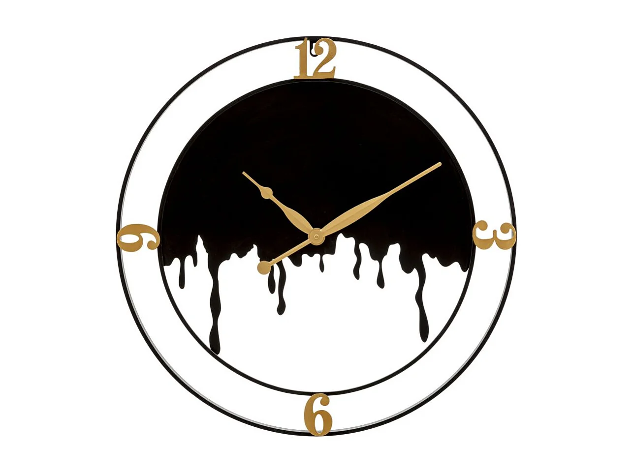 Horloge Murale en Métal "Splash" 66cm Noir