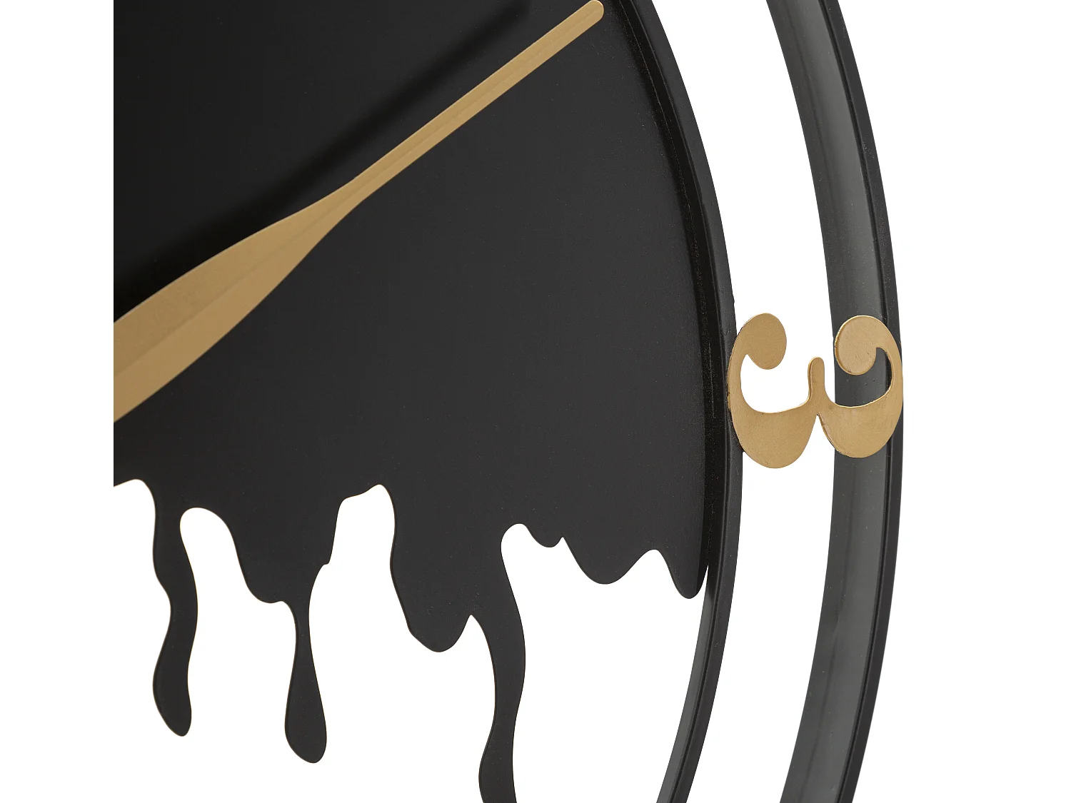 Horloge Murale en Métal "Splash" 66cm Noir