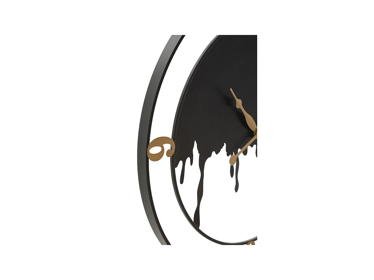 Horloge Murale en Métal "Splash" 66cm Noir