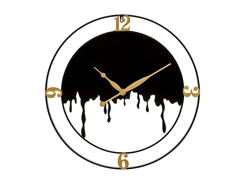 Horloge Murale en Métal "Splash" 66cm Noir