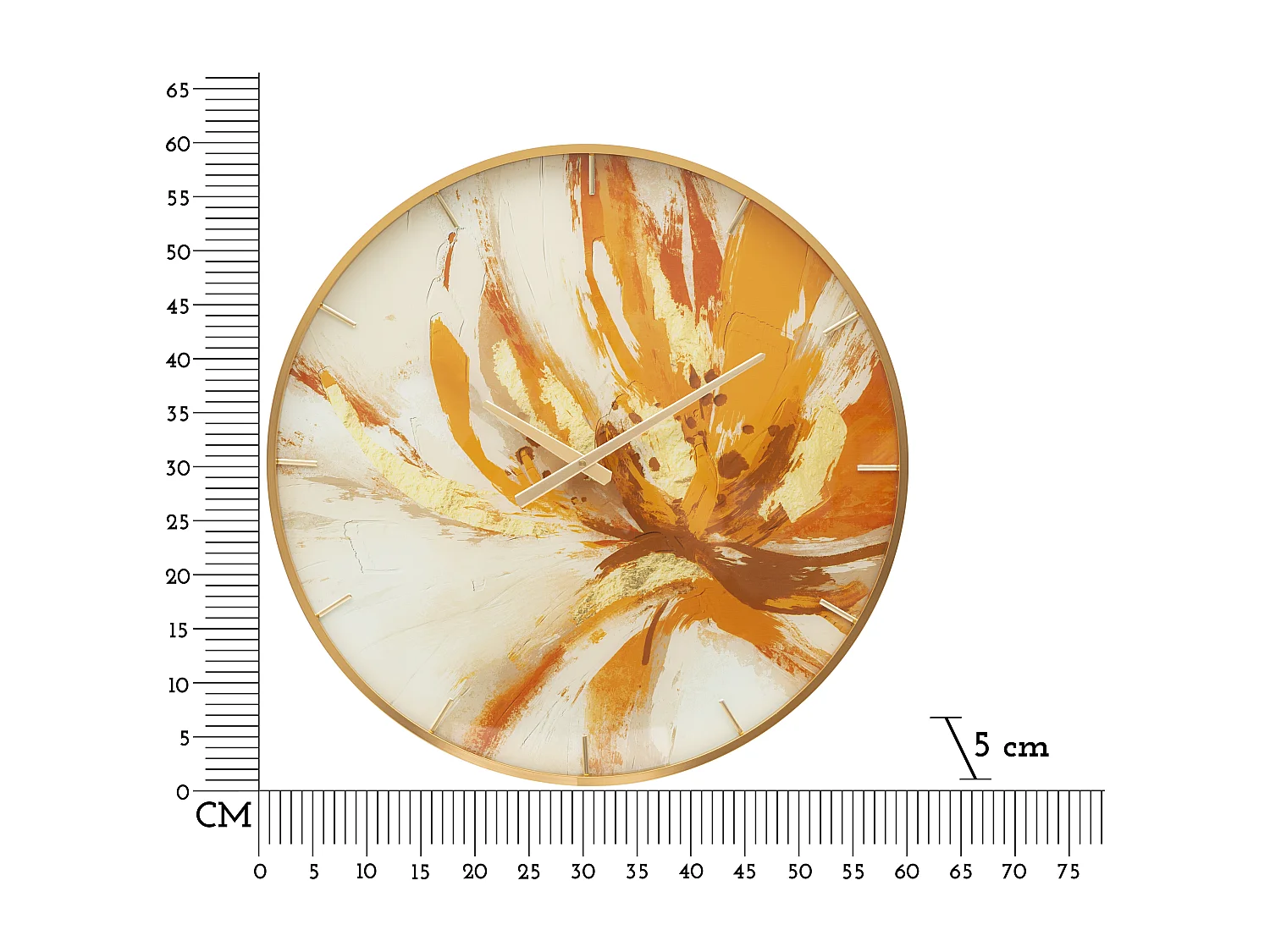 Horloge Murale en Verre "Toply" 60cm Multicolore