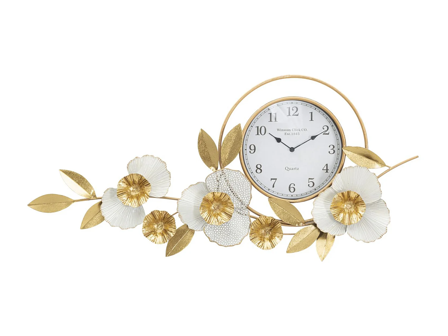 Horloge Murale en Métal "Flow" 92cm Or