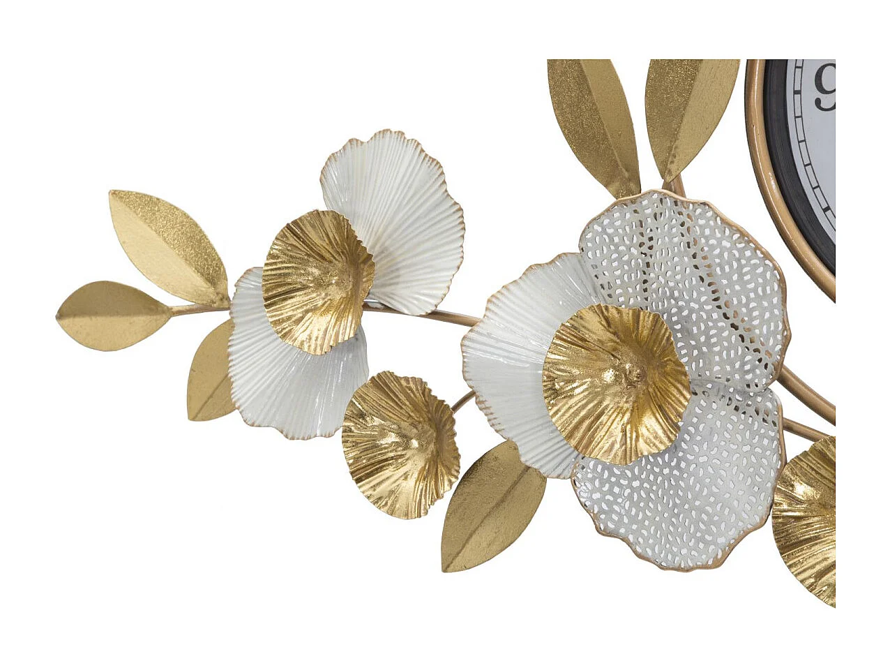 Horloge Murale en Métal "Flow" 92cm Or