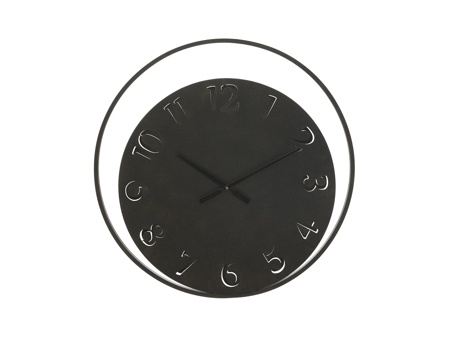 Horloge murale en métal noir Ø cm 60X4,5