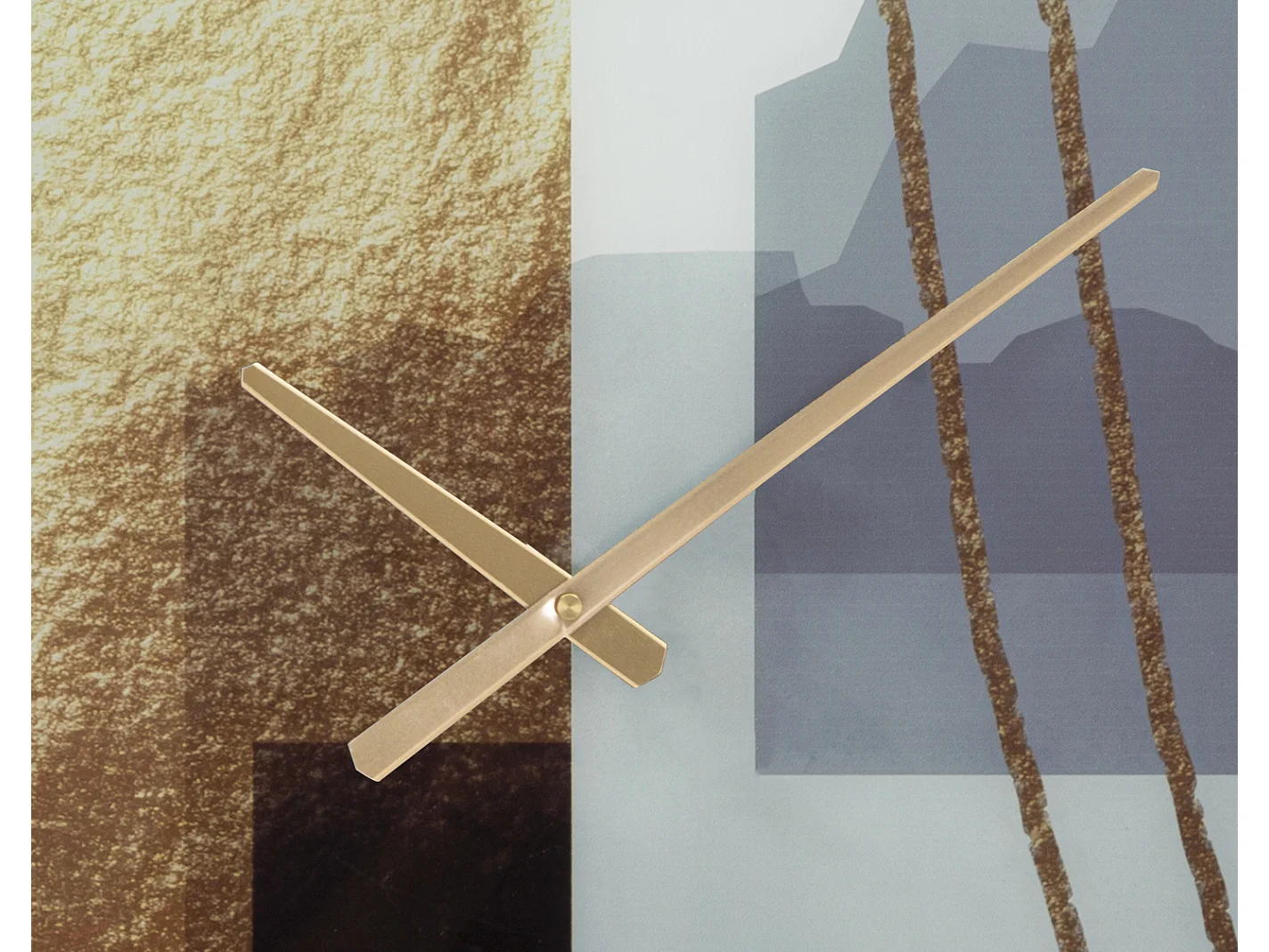 Orologio rotondo da parete in fibre di legno multicolore Ø cm 60x5