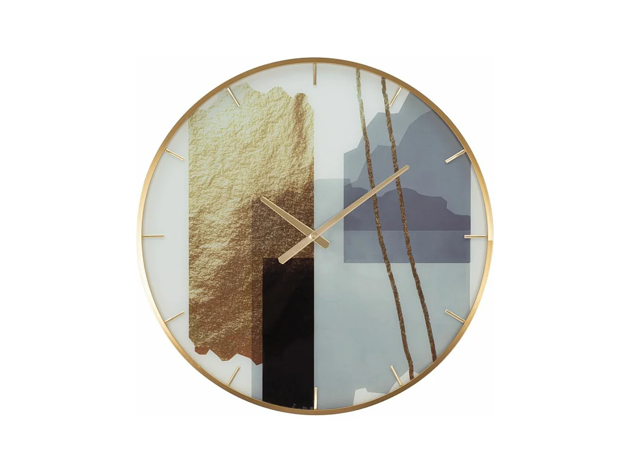 Horloge Murale en Verre "Motifs" 60cm Multicolore