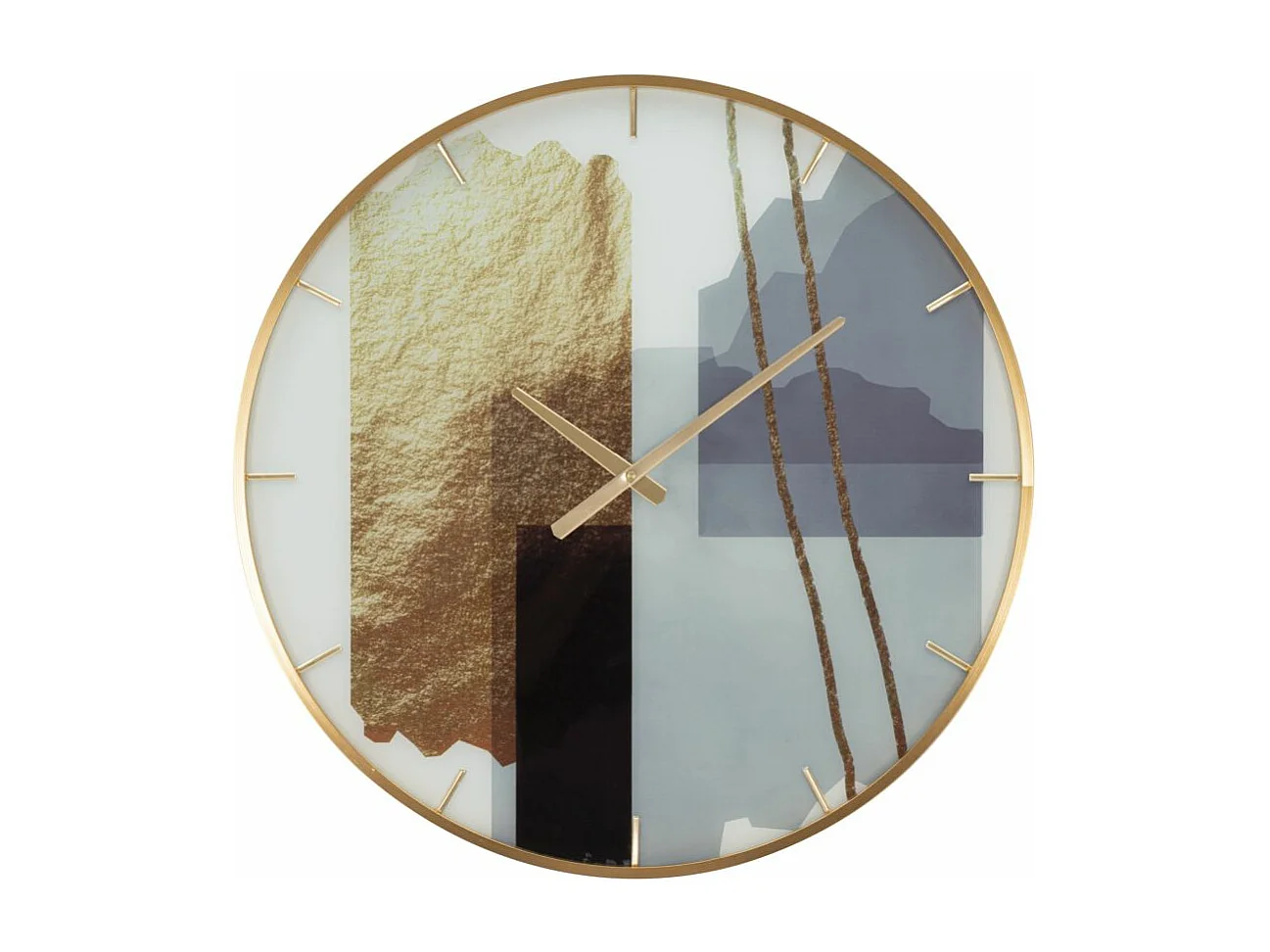 Horloge Murale en Verre "Motifs" 60cm Multicolore