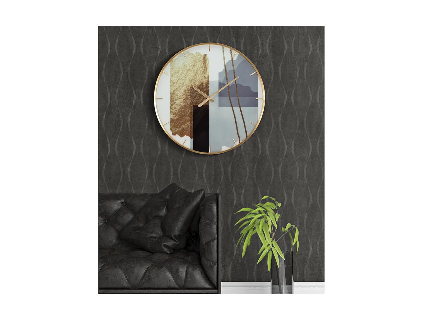 Horloge Murale en Verre "Motifs" 60cm Multicolore