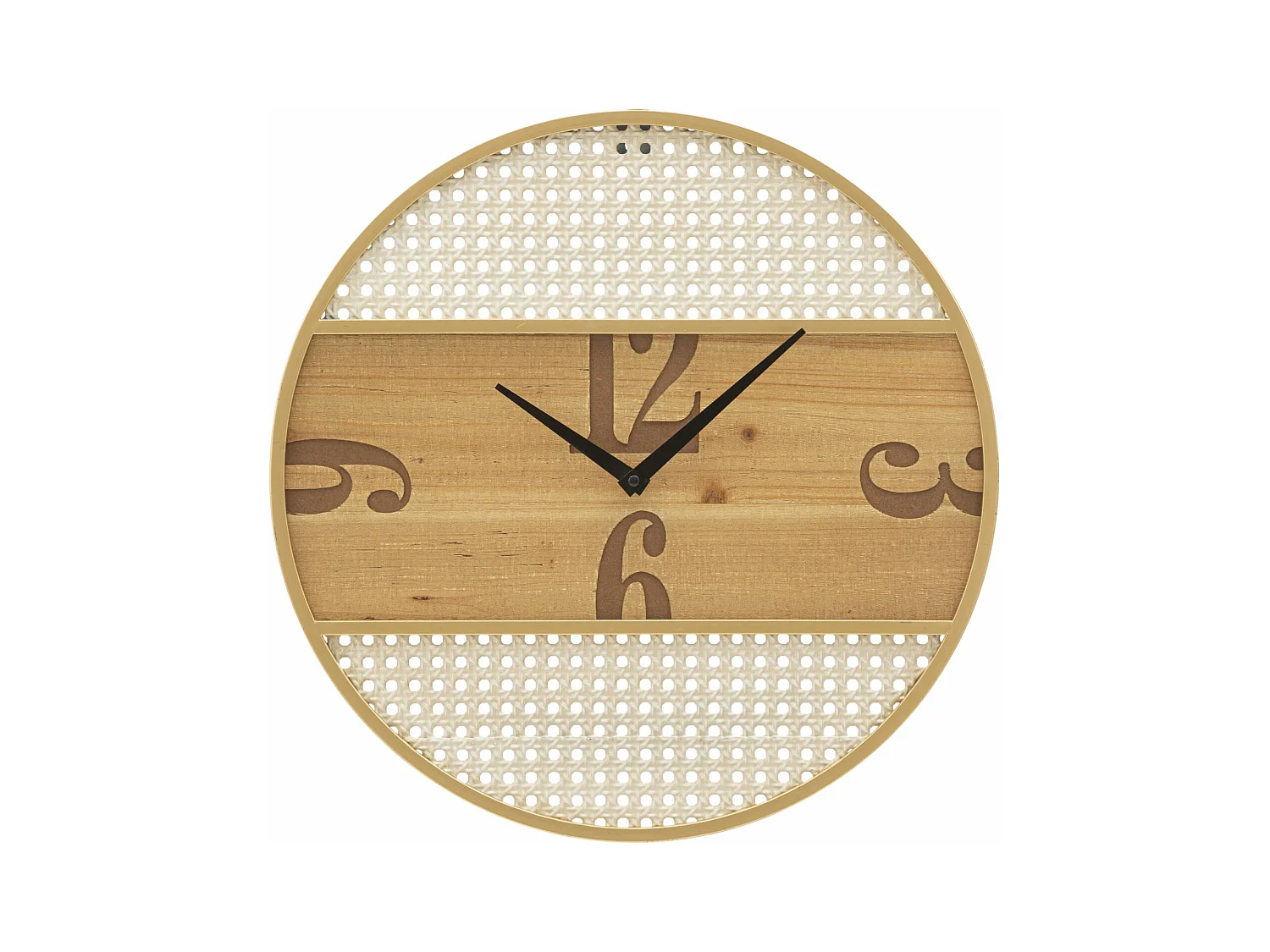 Horloge Murale Rond Fuji - Design Inspiré de la Paglia di Vienna - Ø 50x3,5 cm
