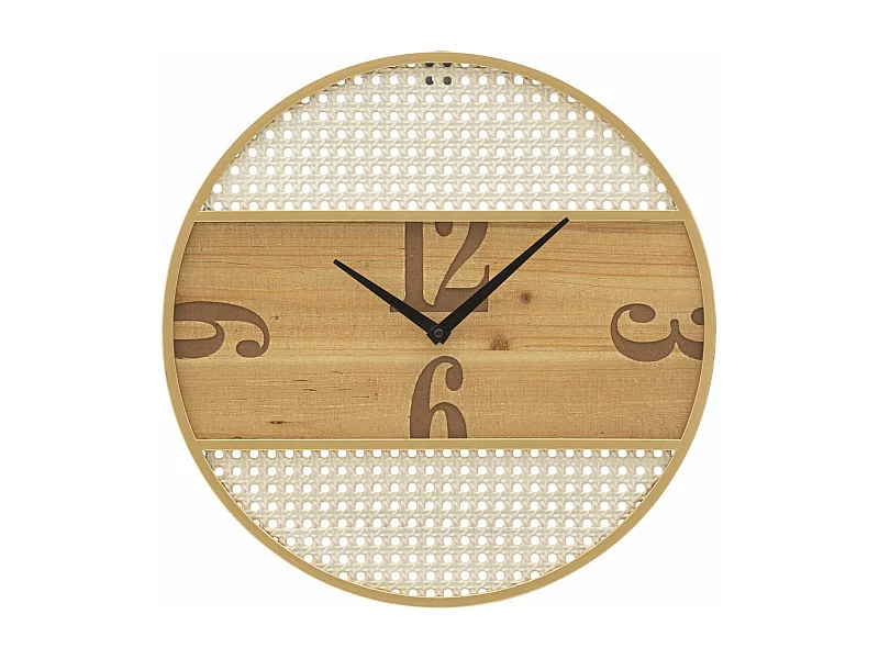 Horloge Murale Cannage "Fuji" 50cm Naturel