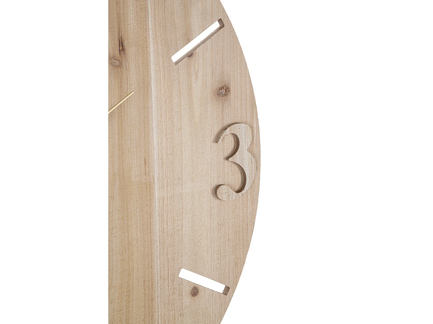 Orologio rotondo da parete in metallo e legno marrone Ø cm 60x3,5