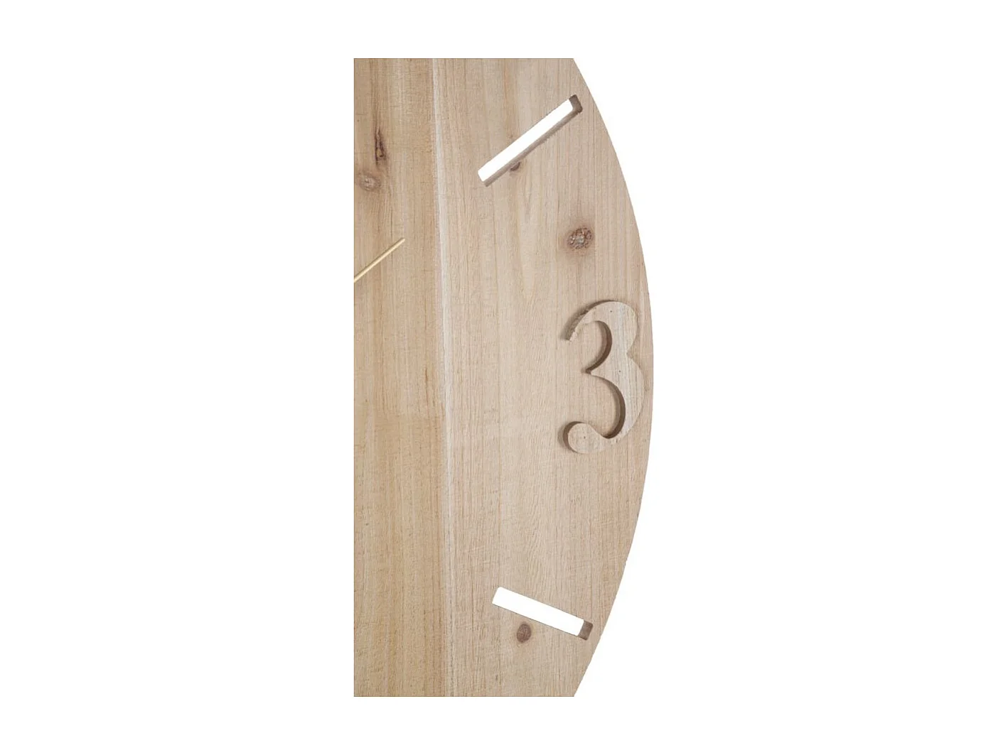 Horloge Murale Design "Wordy" 60cm Naturel & Noir
