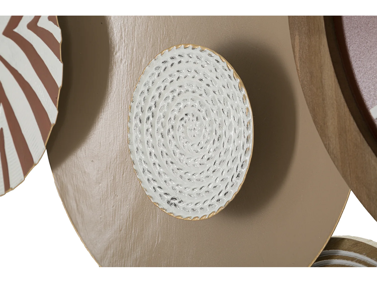 Orologio da parete geometrico in metallo legno marrone cm 127,6x7,6x61