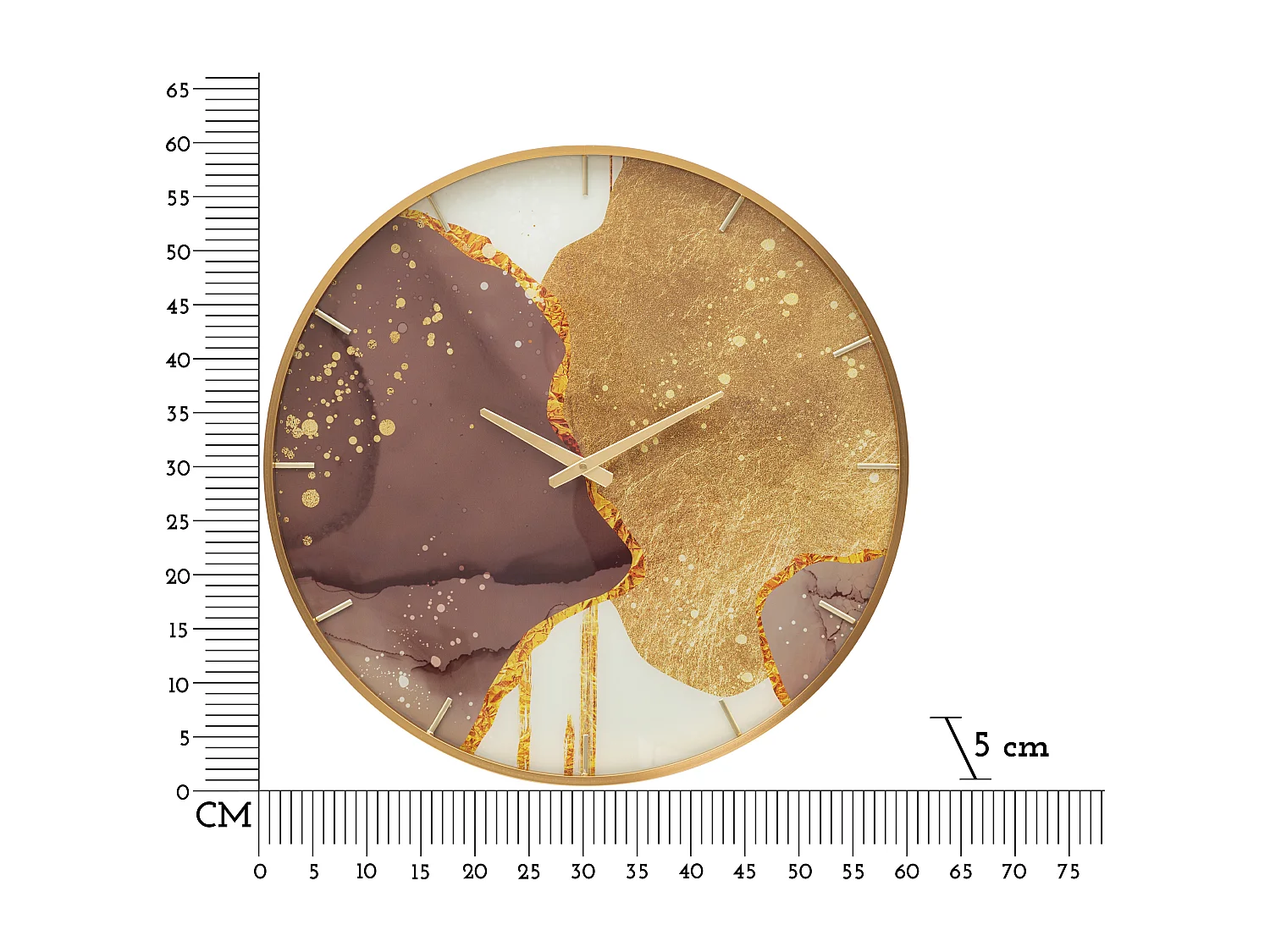 Horloge Murale en Verre "Glody" 60cm Multicolore
