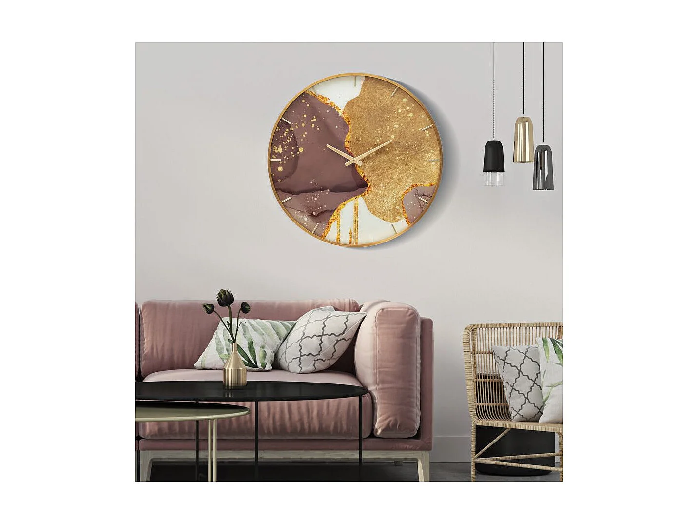 Horloge Murale en Verre "Glody" 60cm Multicolore