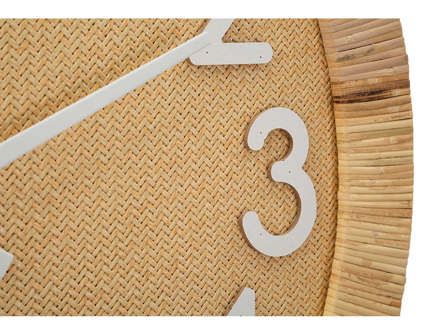 Horloge Murale en Rotin "Boho Plus" 60cm Naturel