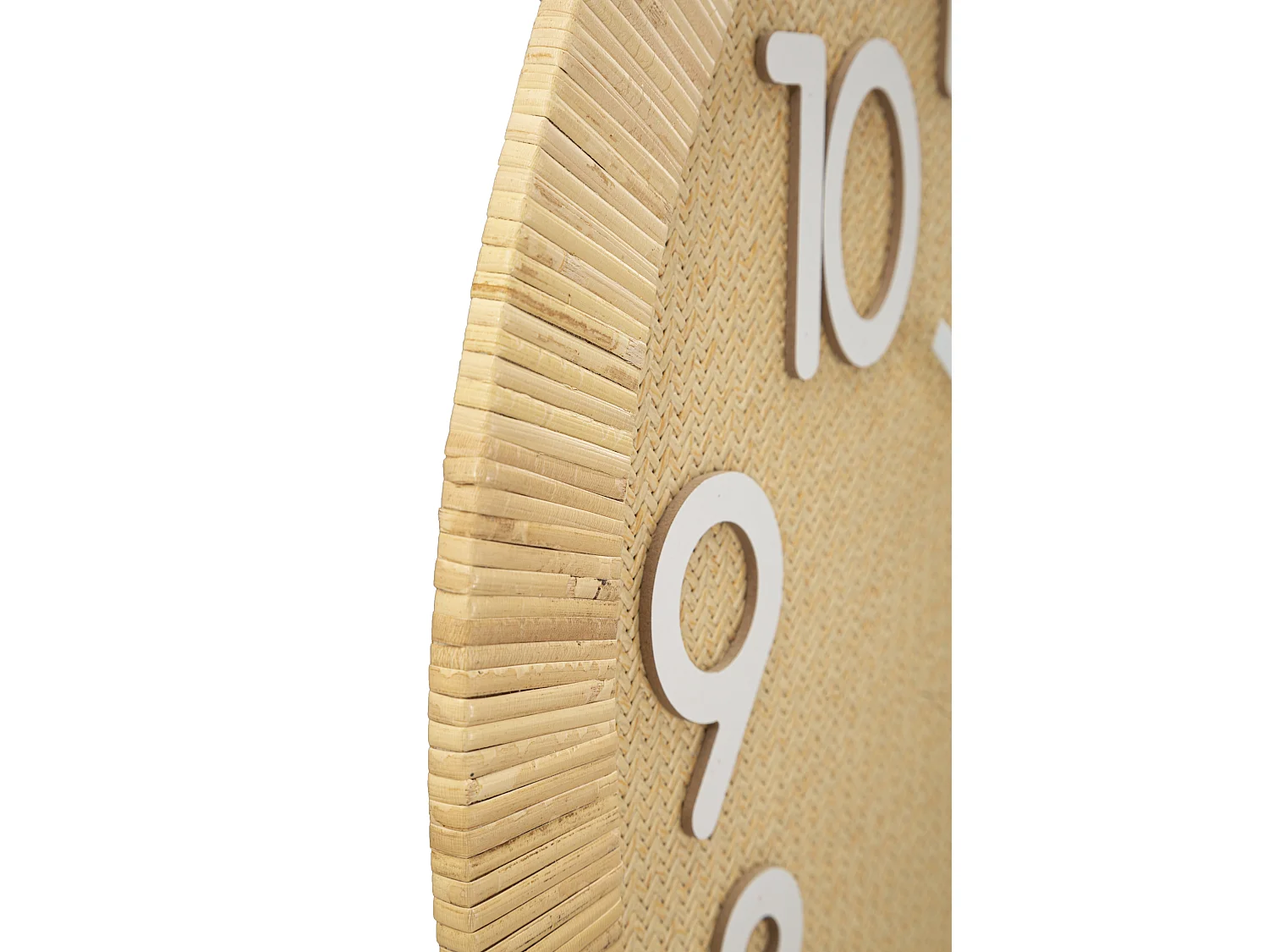 Horloge Murale en Rotin "Boho Plus" 60cm Naturel